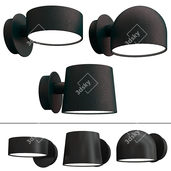 Modern LED Outdoor Wall Lamp 3D model image 4