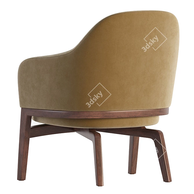 Elegant MACARON Armchair - PIAVAL 3D model image 4