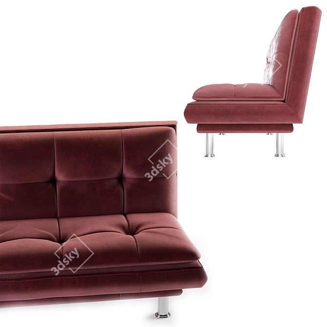 Elegant Millie Sofa Bed 3D model image 4