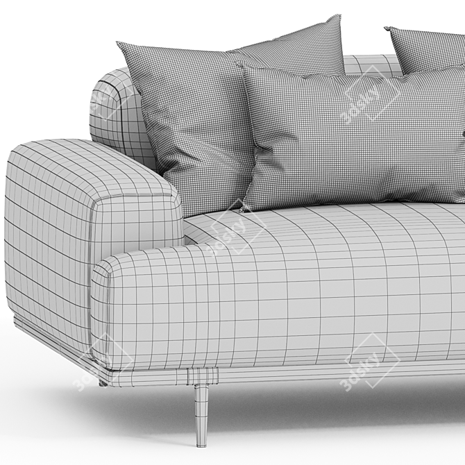  Hastings Sofa 97" in Irving Flax 3D model image 3