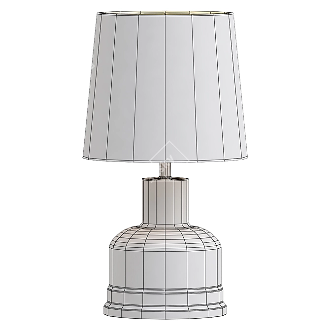 Elegant Dahlia Table Lamp Model 3D model image 2