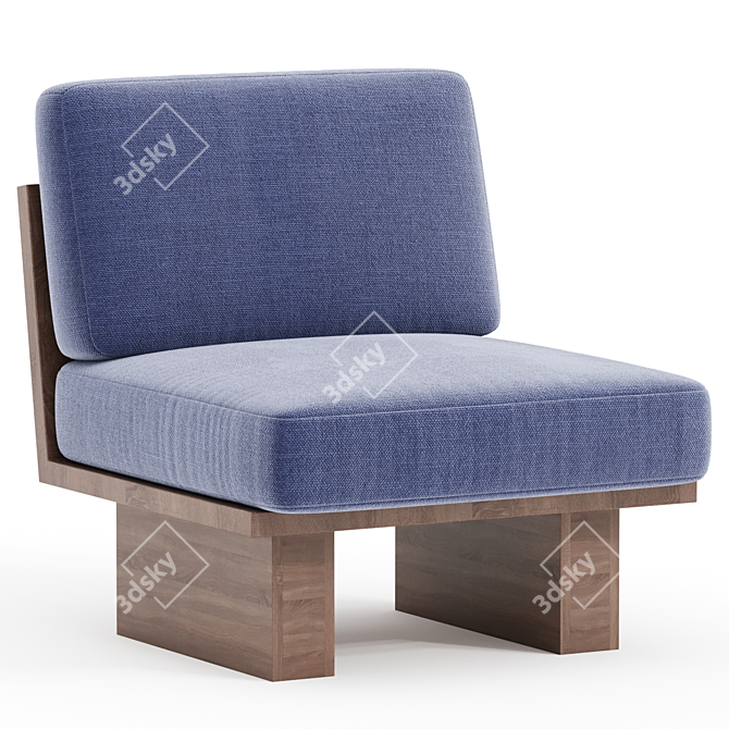 Modern Outdoor Side Chair: Suelo 3D model image 1