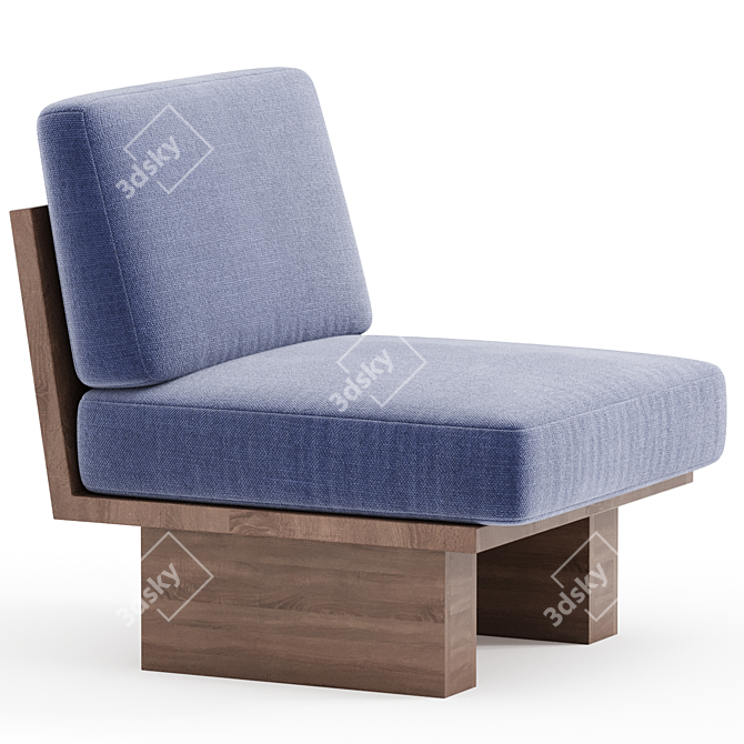 Modern Outdoor Side Chair: Suelo 3D model image 2