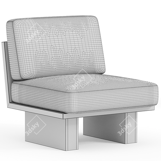 Modern Outdoor Side Chair: Suelo 3D model image 3