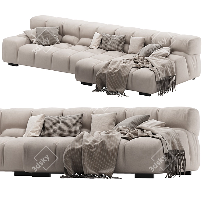 Modern Tufty Time B&B Sofa 3D model image 1