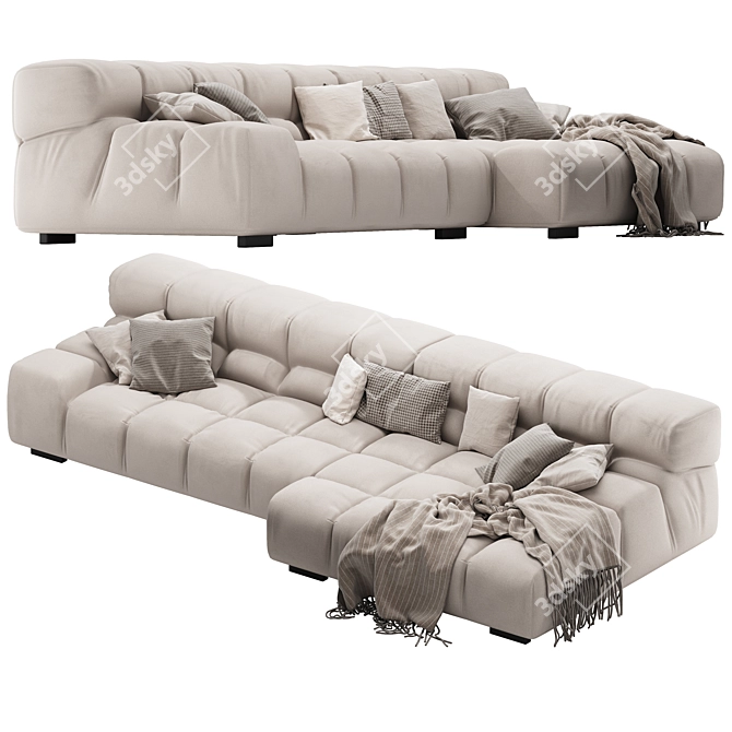 Modern Tufty Time B&B Sofa 3D model image 3