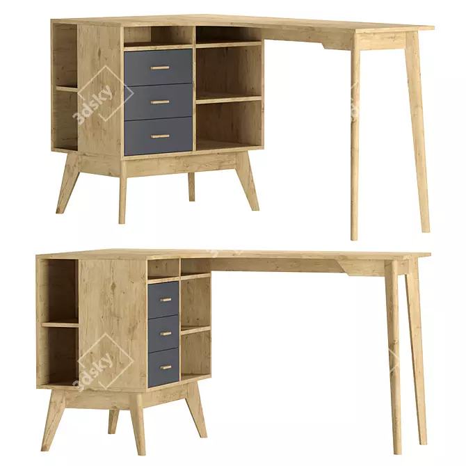 Nordik-3 Writing Desk by Divan.ru 3D model image 1