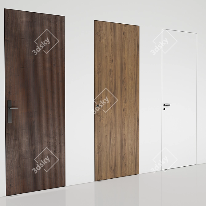 Sleek 70-210cm Interior Doors 3D model image 2