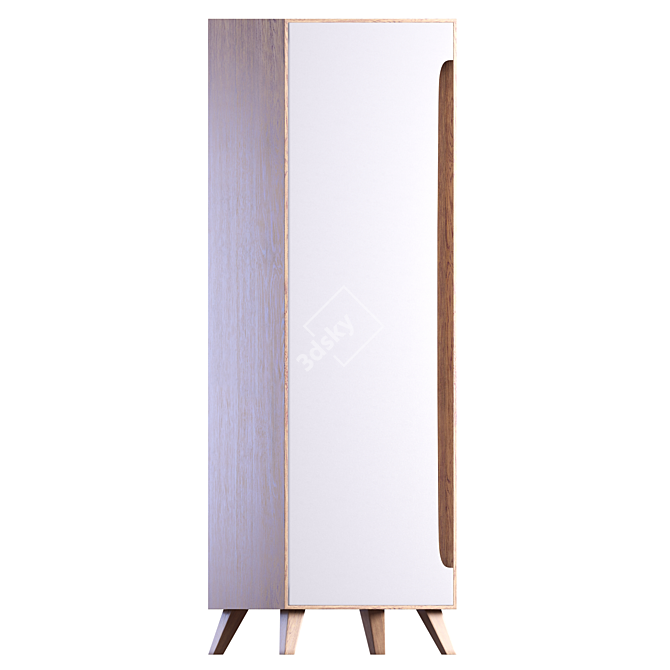 Nova 9 Bookshelf (White) 3D model image 1