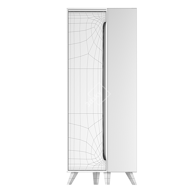 Nova 9 Bookshelf (White) 3D model image 7