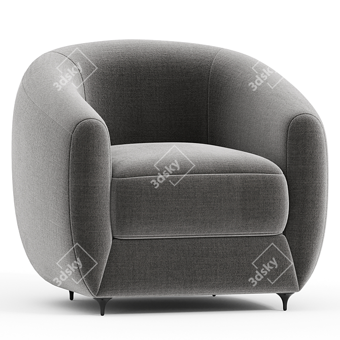 Elegant Antwerp Side Chair 3D model image 1