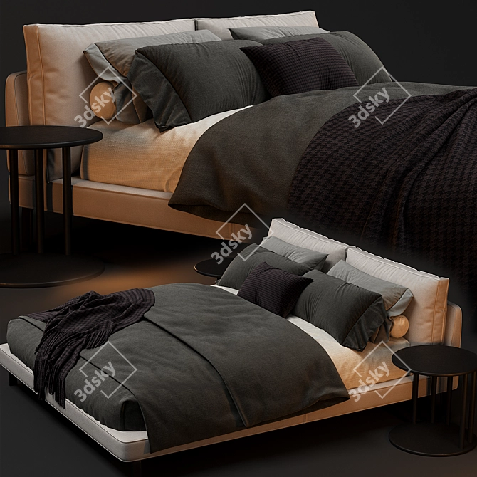 Sleek Alivar Lady B Bed 3D model image 4