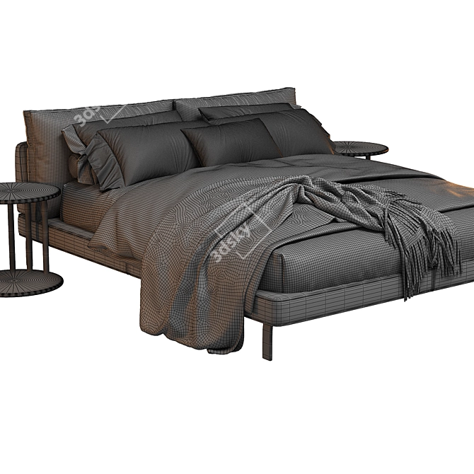 Sleek Alivar Lady B Bed 3D model image 5