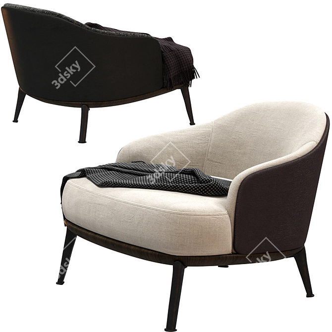 Luxury Minotti Leslie Armchair Home 3D model image 3