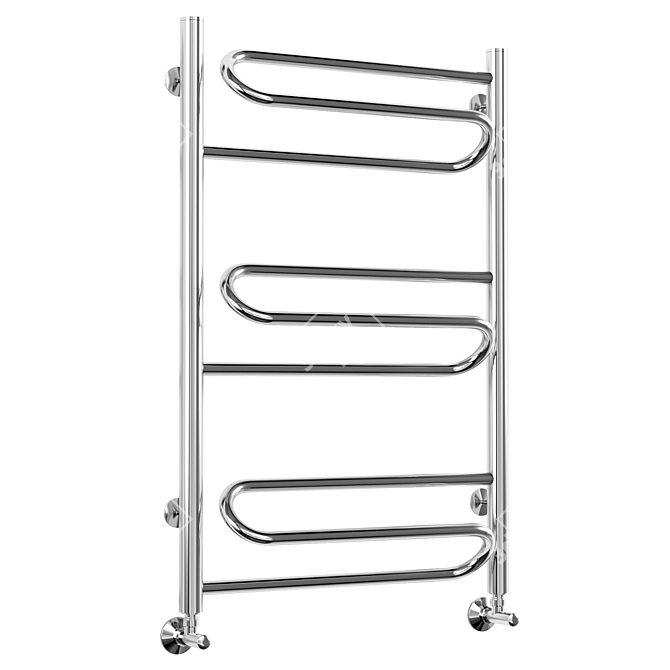 Water Towel Warmer Chrome 3D model image 1