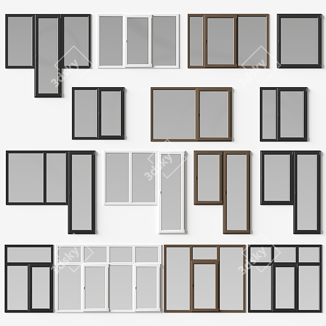 Versatile Rehau Windows and Doors 3D model image 1