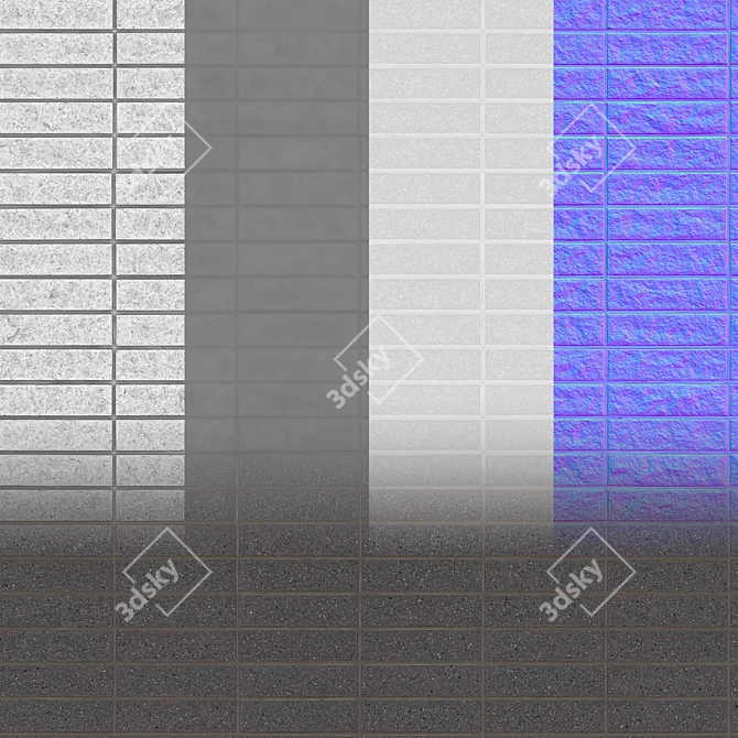 Seamless Pavement Texture Pack 3D model image 2