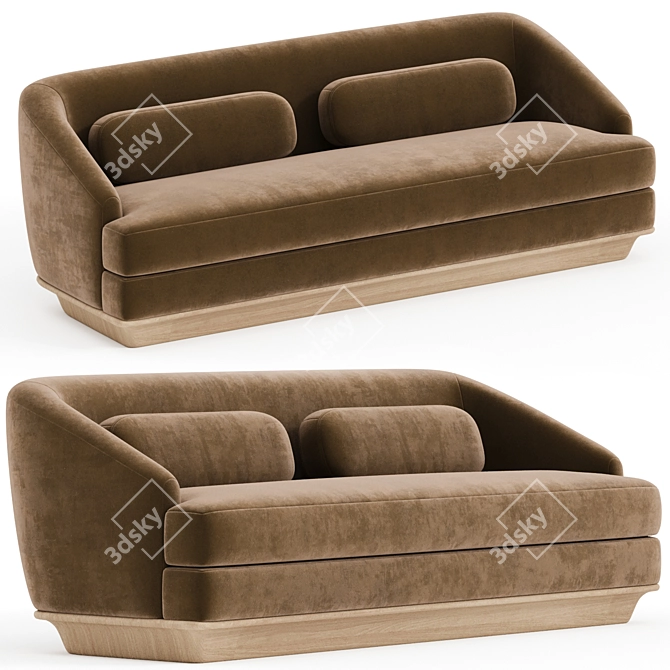 Stylish and Comfortable Nico Sofa. 3D model image 1