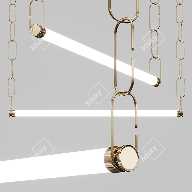 Dimmable Metal Pendant Lamp 3D model image 2