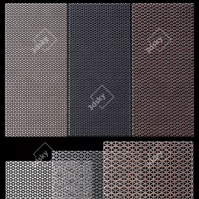 Perforated Metal Panels for Décor 3D model image 1