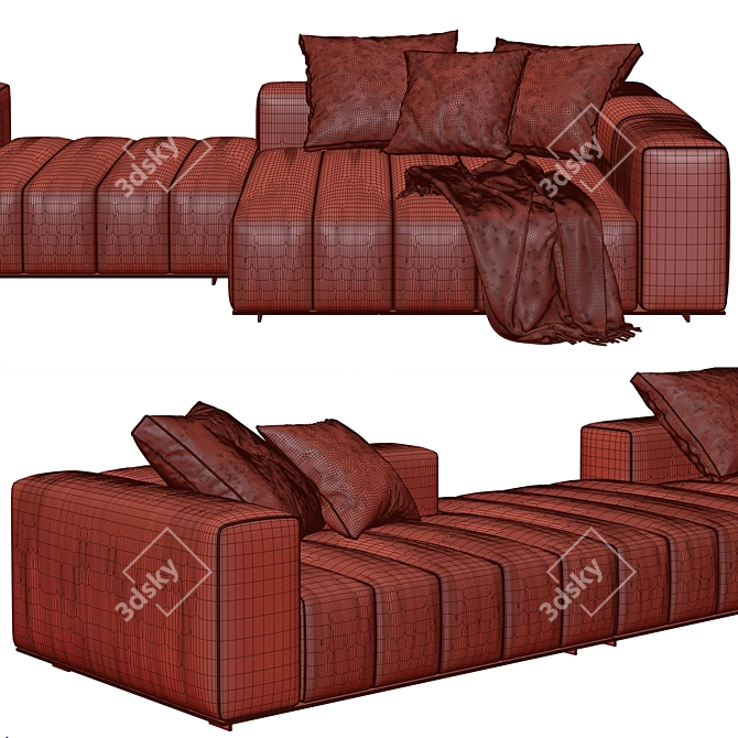 Elegant Goodman Sofa UVW Map 3D model image 4