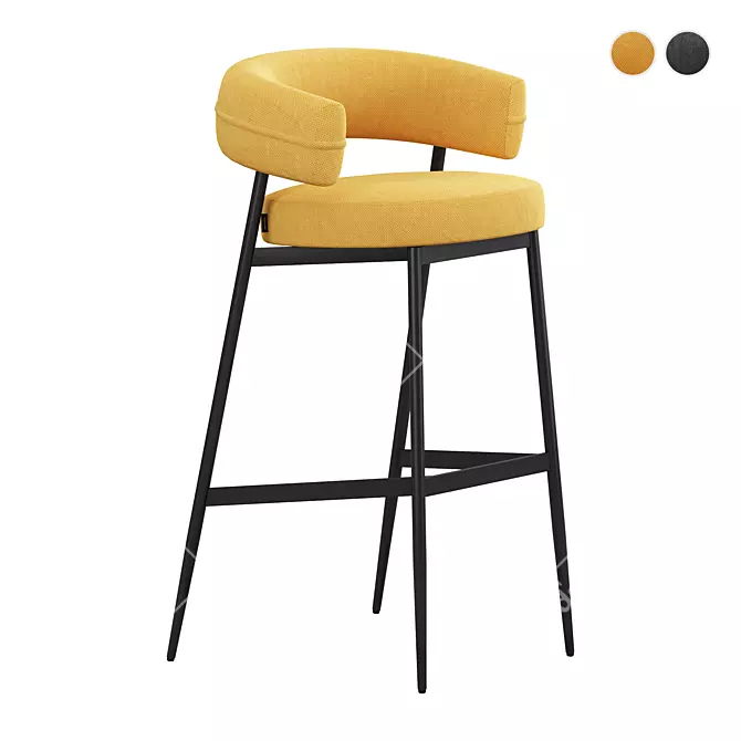 Zanotta Nena Bar Stool Two-Tone 3D model image 3