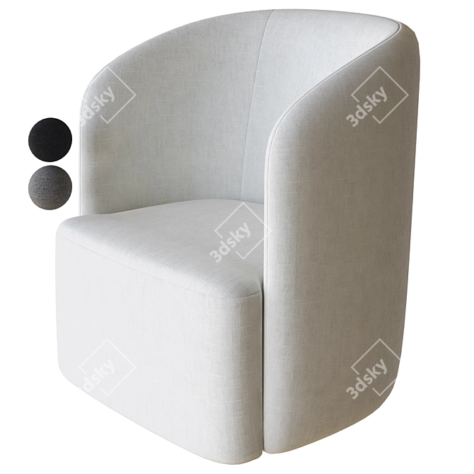 Sleek Blair Chair 3D Model 3D model image 1