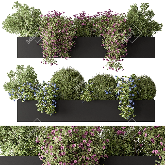 Outdoor Hanging Plant Box 460 3D model image 1