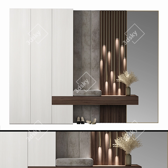 High-Quality Modern Hallway Set 3D model image 1