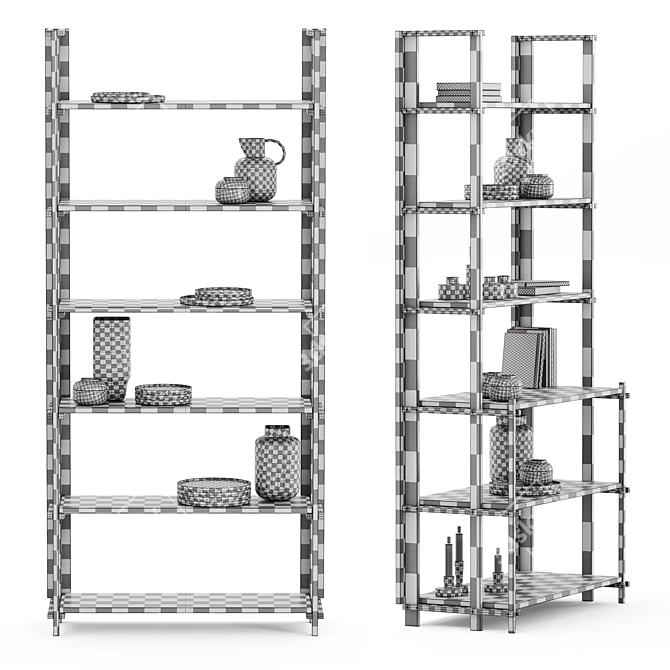 Modern Industrial Rack by Bolia 3D model image 2