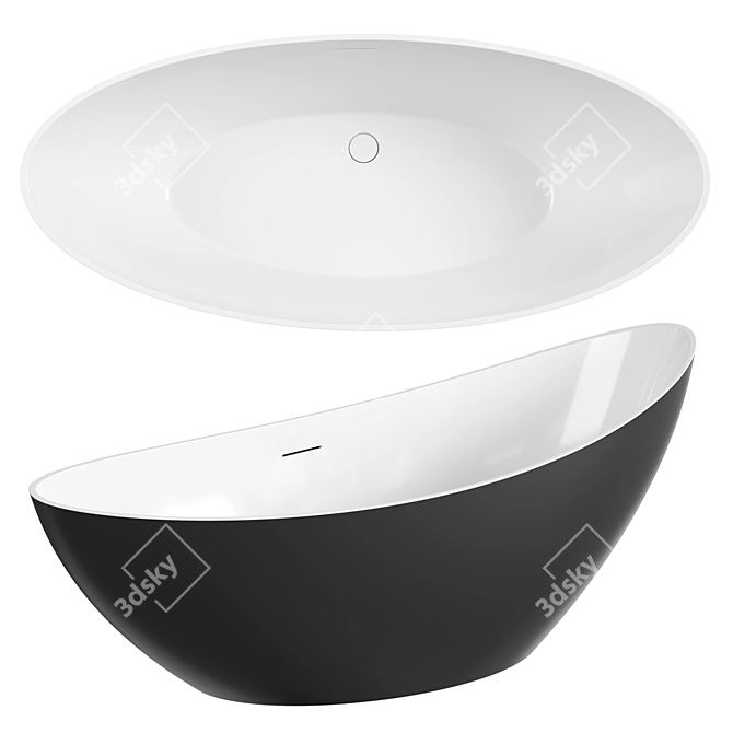  Abber AB9233G Acrylic Bathtub 3D model image 1