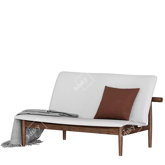 Finn Juhl Two-Seater Japan Sofa 3D model image 2