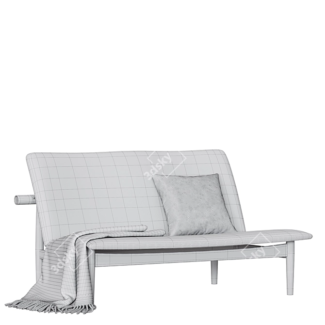 Finn Juhl Two-Seater Japan Sofa 3D model image 6