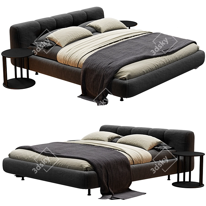 Elegant DE PADOVA EREI Bed 3D model image 1