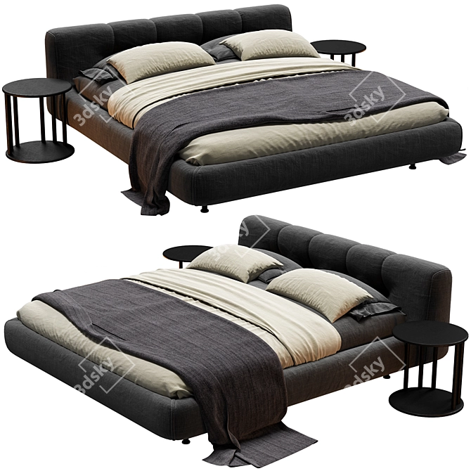 Elegant DE PADOVA EREI Bed 3D model image 2