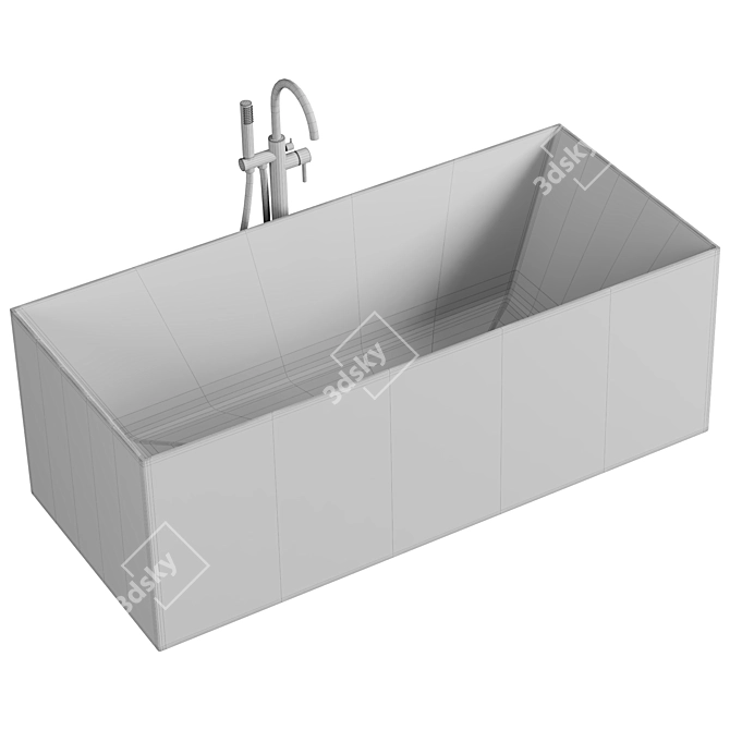 Abber AB9274 170x75 Bathtub 3D model image 2