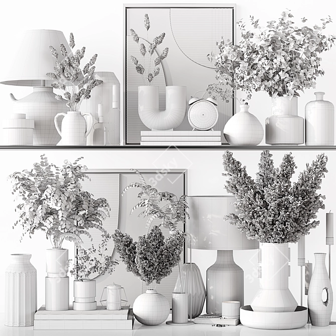 Elegant Decor Set for Rendering 3D model image 8