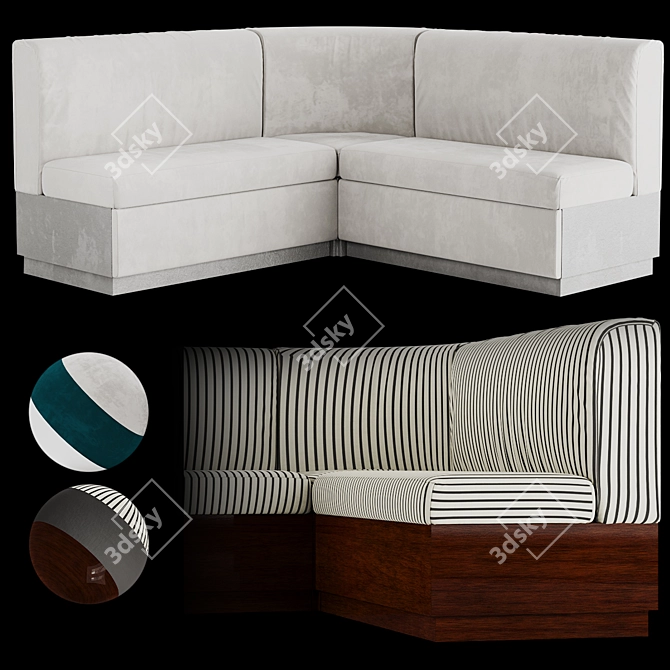 Savvy Modular Restaurant Sofa 3D model image 1