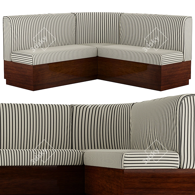 Savvy Modular Restaurant Sofa 3D model image 3