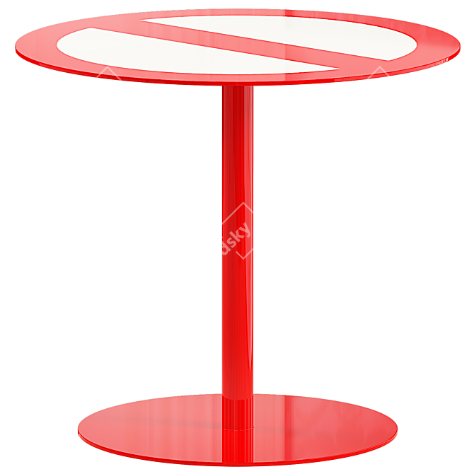 Sleek Modern No Entry Table 3D model image 1