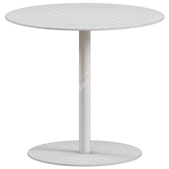 Sleek Modern No Entry Table 3D model image 2