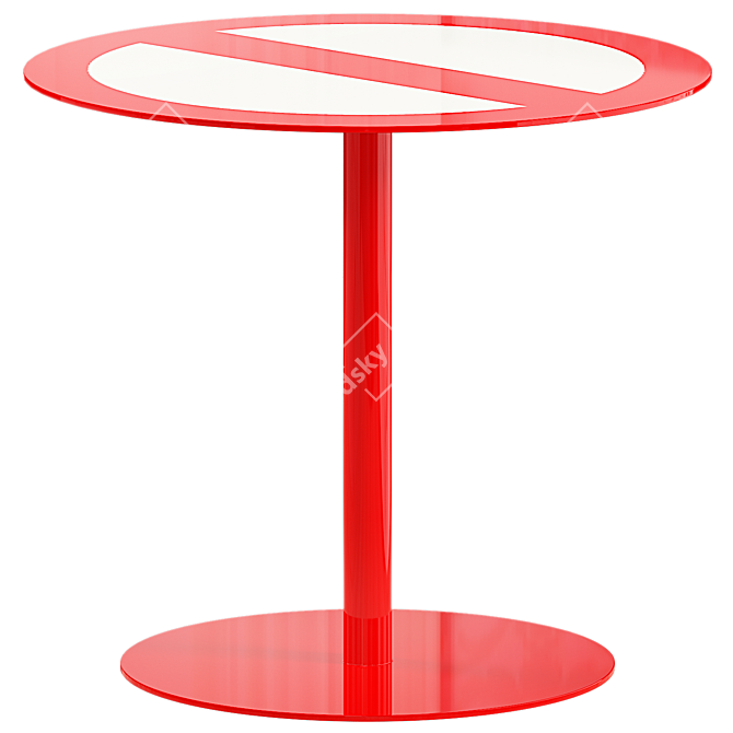 Sleek Modern No Entry Table 3D model image 3