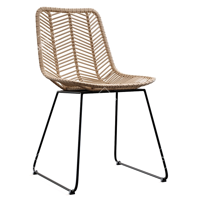 Modern Alana Dining Chair 3D 3D model image 2