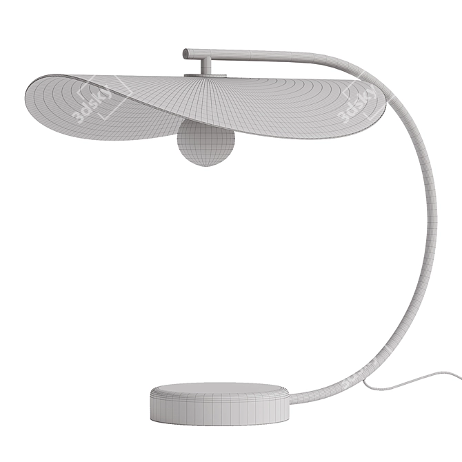  Sleek Grey Desk Lamp 3D model image 3