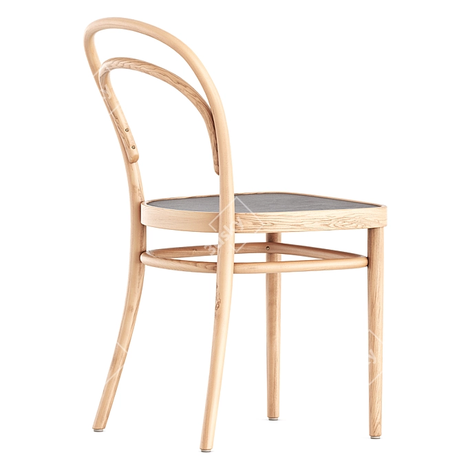 Classic Thonet 214 Chair Oak 3D model image 5