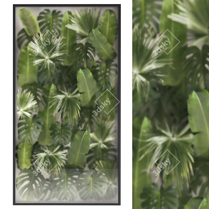 Tropical Foliage Wall Decor 3D model image 6