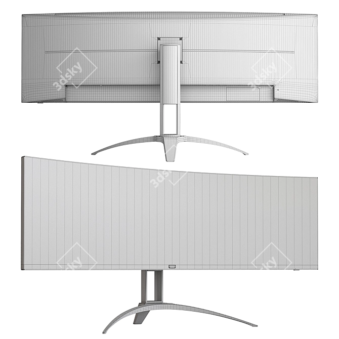 AOC AGON AG493UCX Ultra-Wide Monitor 3D model image 4