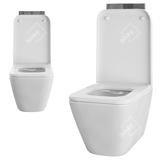 Title: Roca Gap Wall-Hung Toilet 3D model image 2