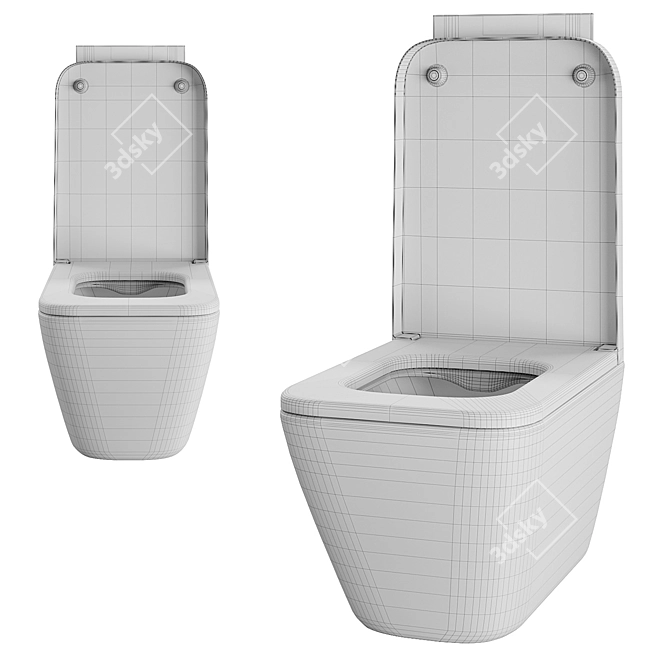 Title: Roca Gap Wall-Hung Toilet 3D model image 5