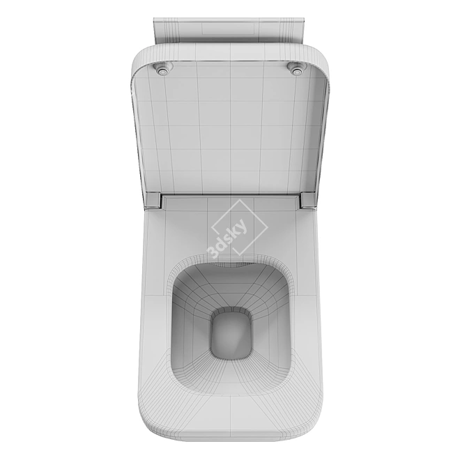 Title: Roca Gap Wall-Hung Toilet 3D model image 7